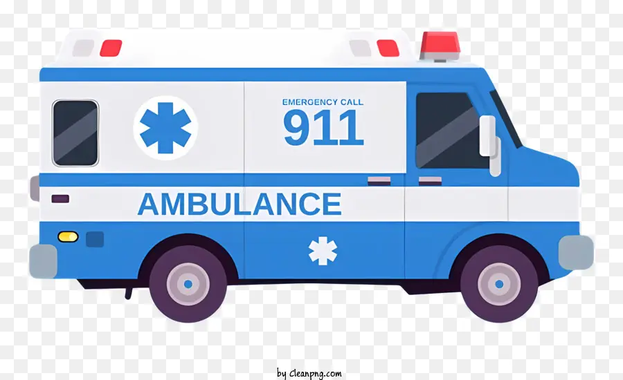 Voiture D'ambulance De Dessin Animé，Ambulance PNG