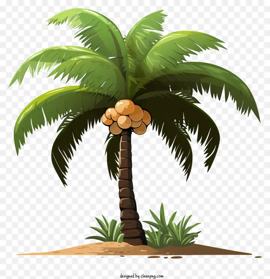 Coconut De Style Réaliste，Palmier PNG