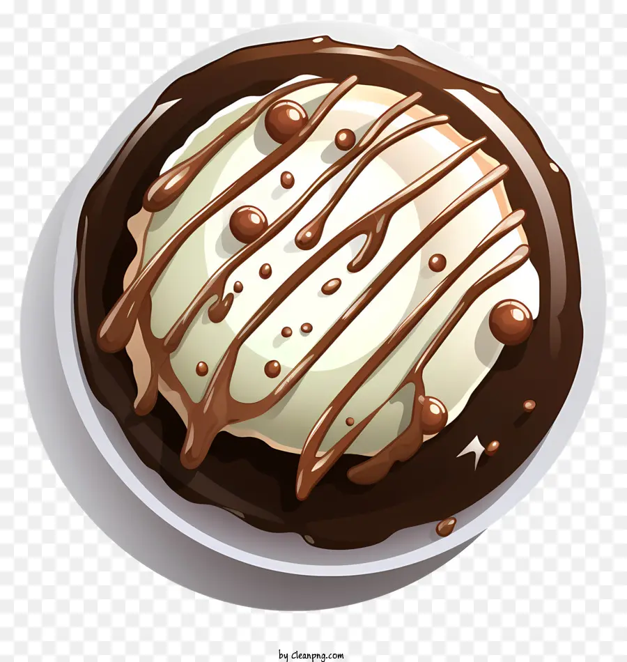 Boule De Chocolat Doodle，Gâteau Au Chocolat PNG