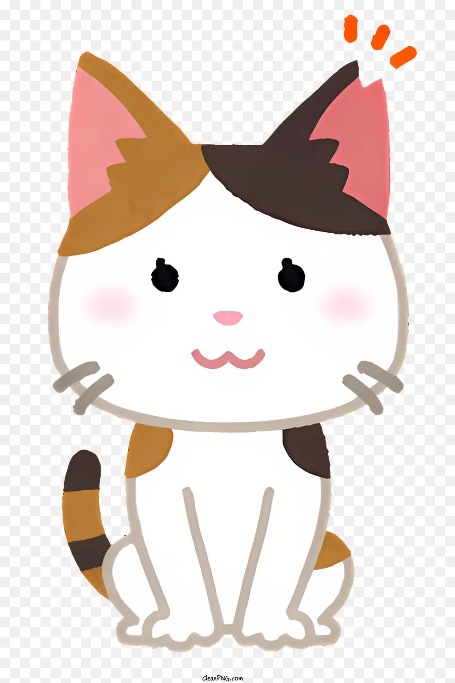 Chat Assis，Chat Heureux PNG