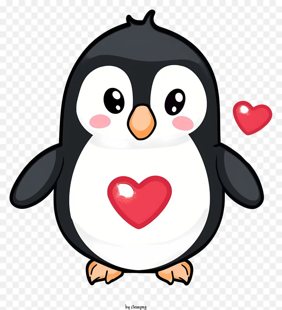 Valentine Pingouin Art Vecteur Simpliste，Pingouin PNG