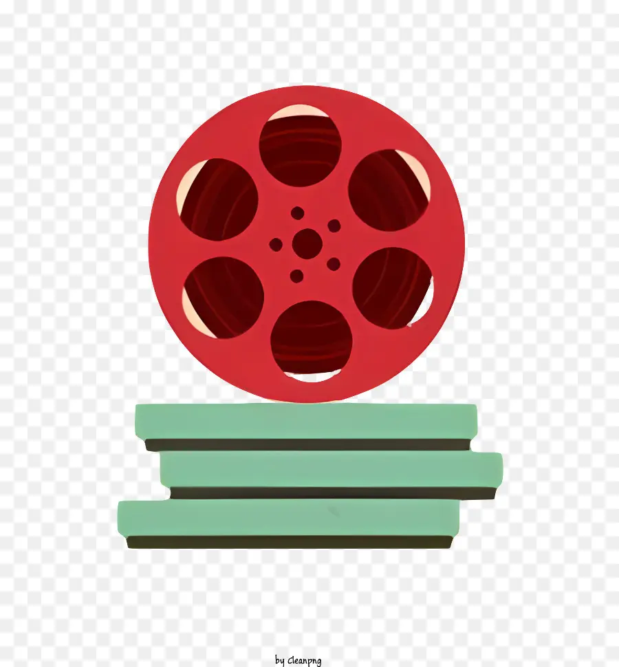 Logo Du Film，Bobine De Film Rouge PNG