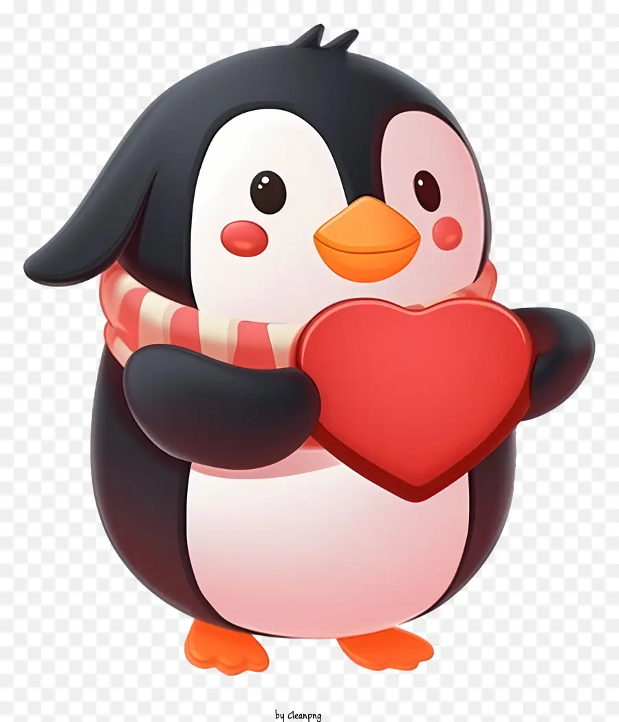 Emoji Pingouin De La Saint Valentin，Pingouin PNG
