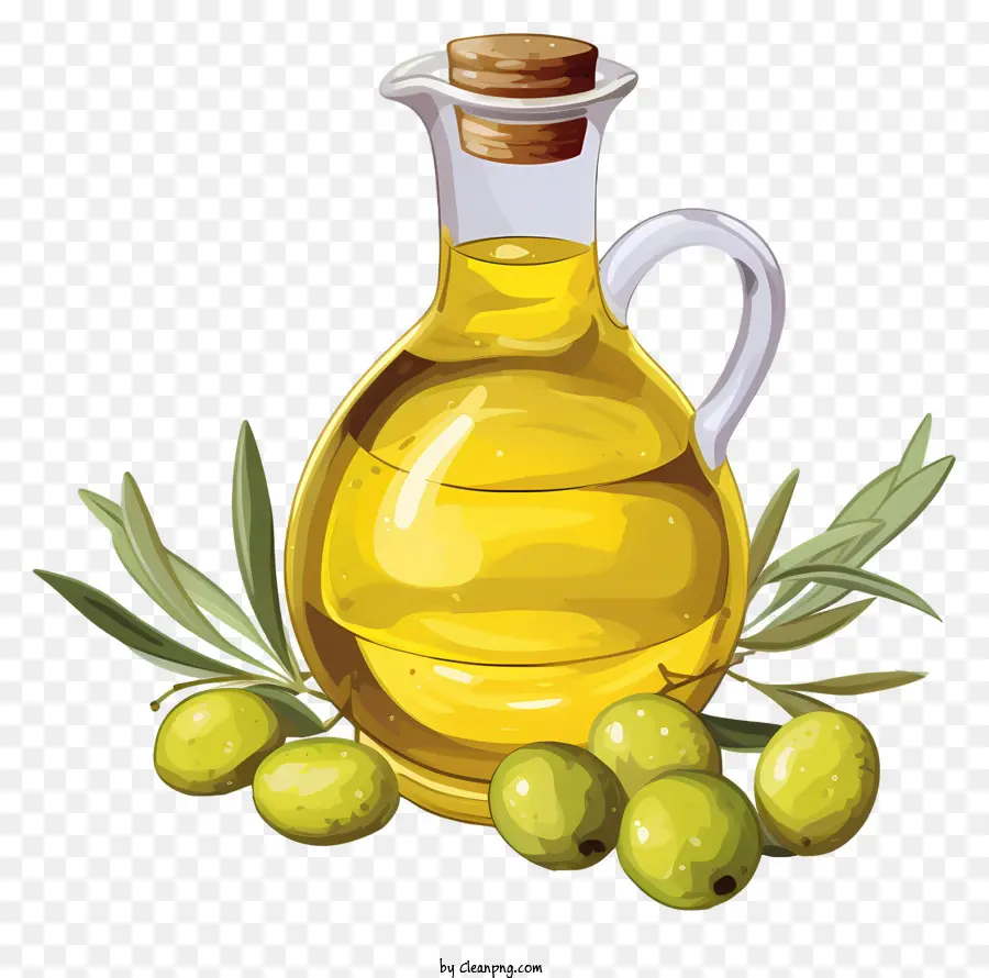Huile D'olive De Style Croquis，L'huile D'olive PNG