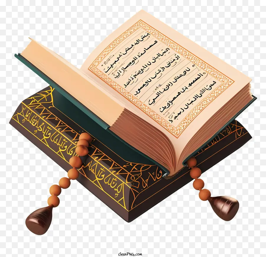 Livre Sacré Du Coran Et Des Perles De Prière Emoji，Vieux Livre PNG