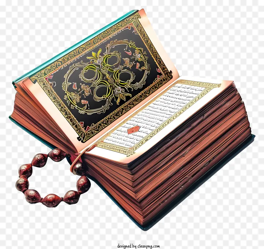 Livre Saint Du Coran Et Perle Perles，Coran Ouvert PNG