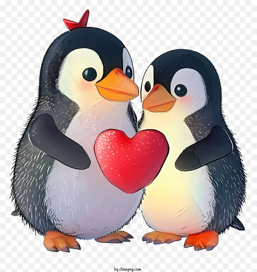 Penguin 3d Valentine Réaliste，Pingouin Mignon PNG