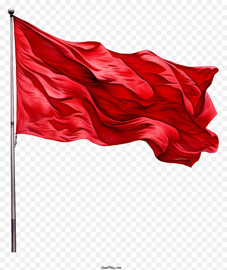 Drapeau Rouge Aquarelle，Drapeau Rouge PNG