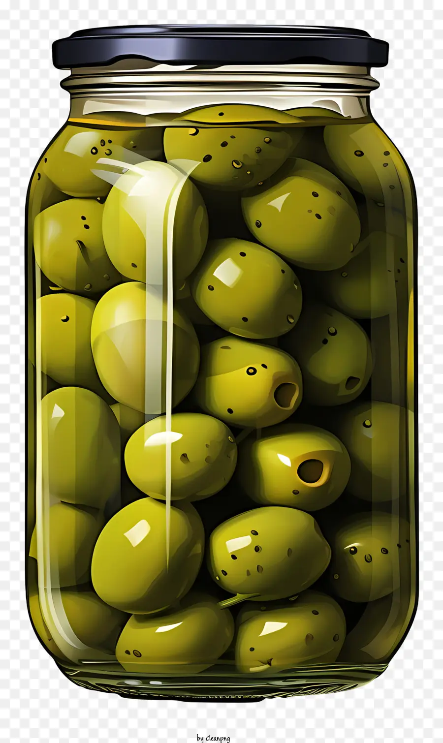 Olives Vertes Tirées à La Main Dans Le Pot，Olives Vertes PNG