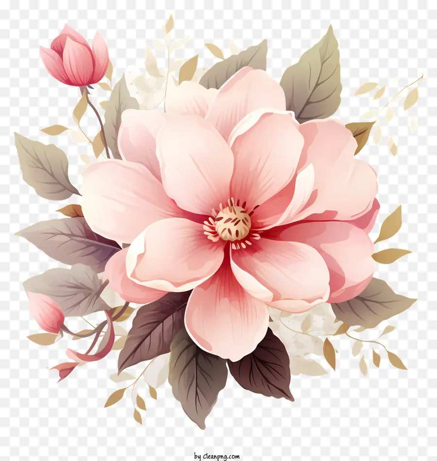 Fleur Rose Plate，Arrangement De Fleurs PNG