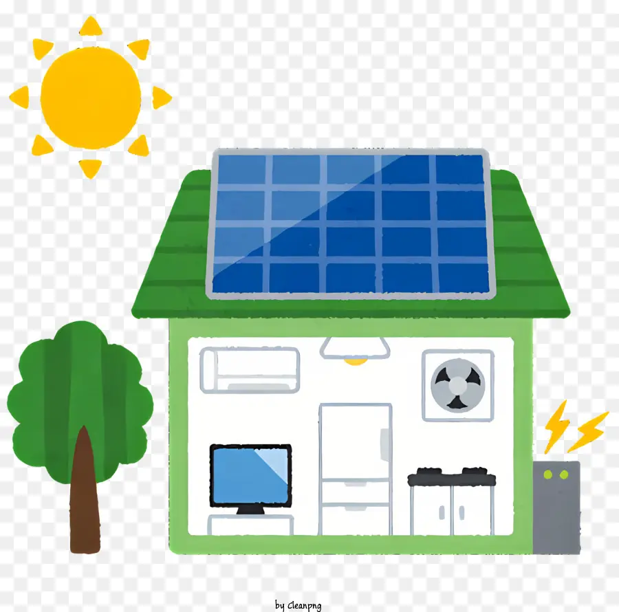 Panneaux Solaires，L'énergie Verte PNG