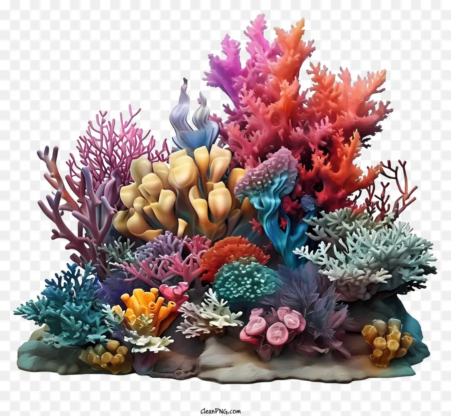 Récif Corallien 3d Réaliste，Le Récif De Corail PNG