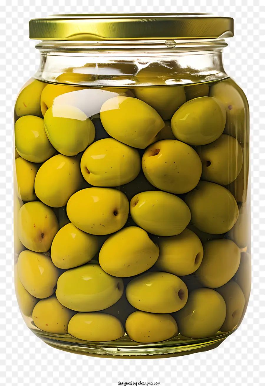 Style De Croquis Olives Vertes En Pot，Pot D'olives PNG