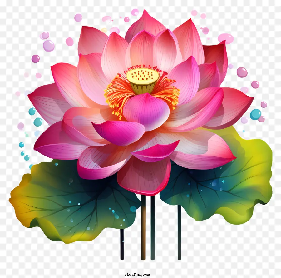 Peintures Multicolores De Fleur De Lotus，Fleur De Lotus PNG