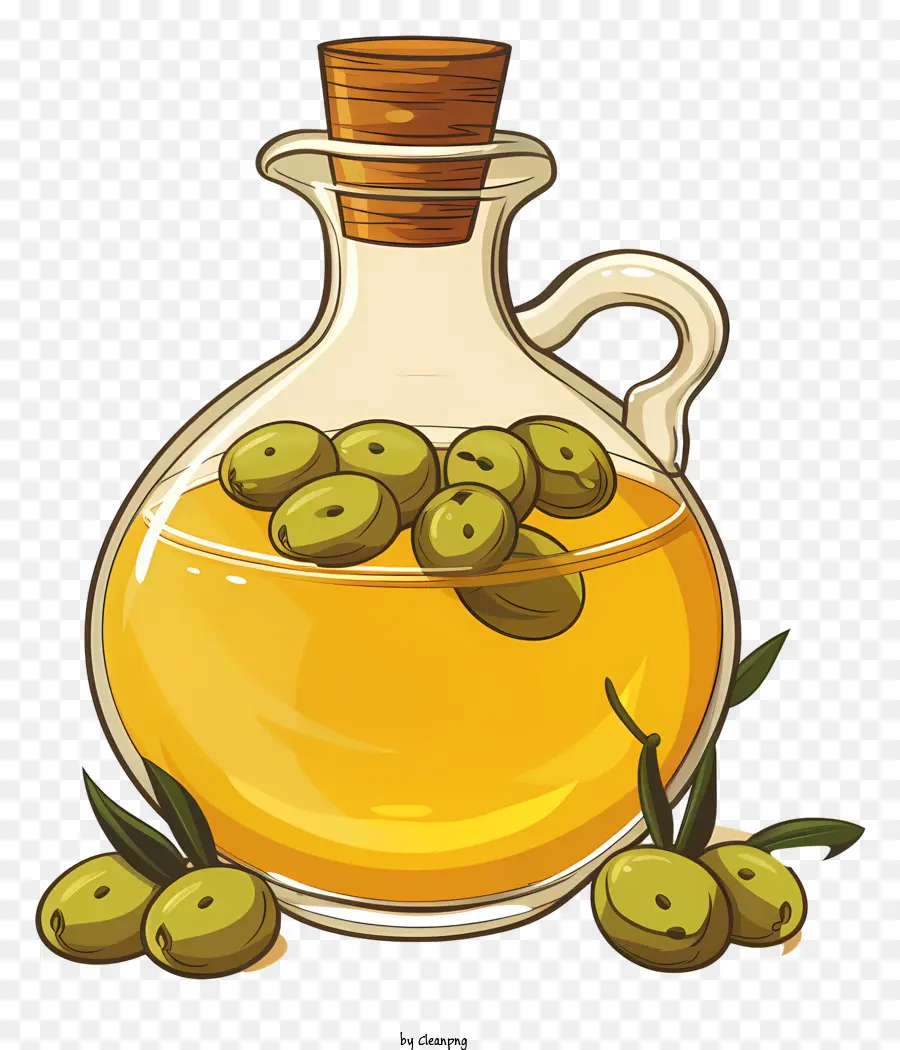 Huile D'olive De Style Doodle，L'huile D'olive PNG