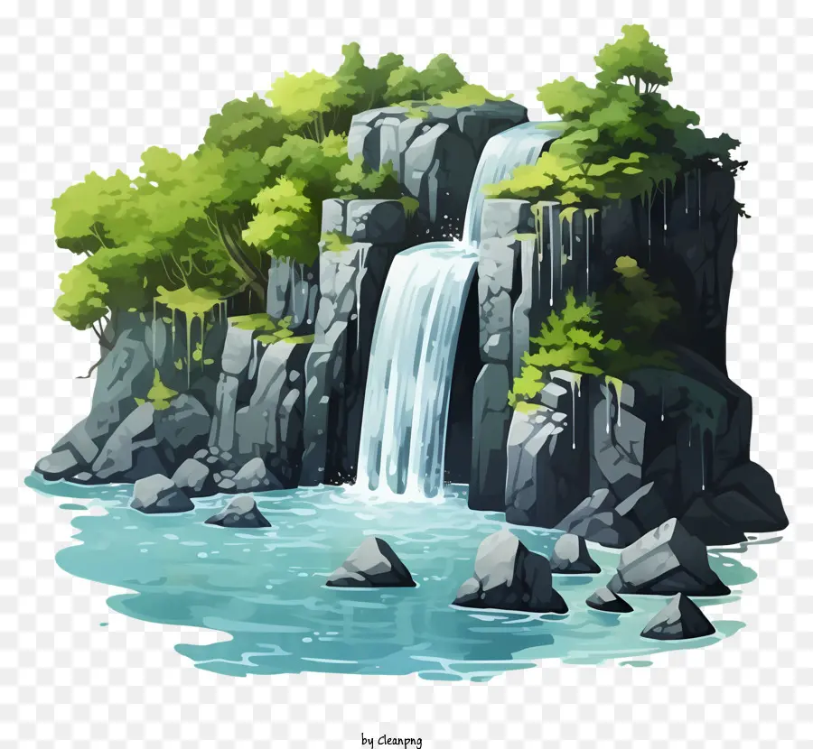 Cascade Aquarelle，Cascade PNG