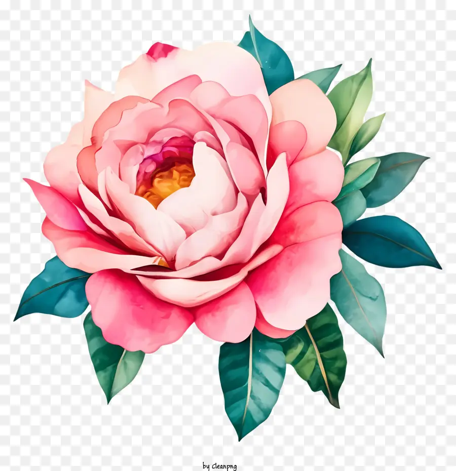 Fleur Rose De Style Doodle，Fleurs De Pivoine PNG