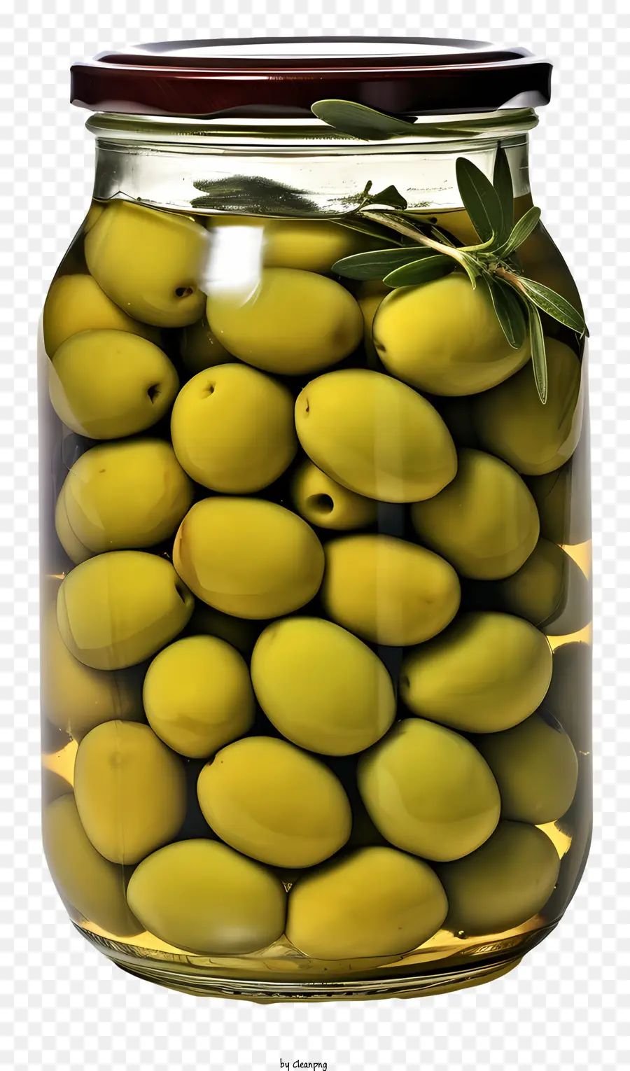 Olives Vertes De Style Doodle En Pot，Olives Vertes PNG