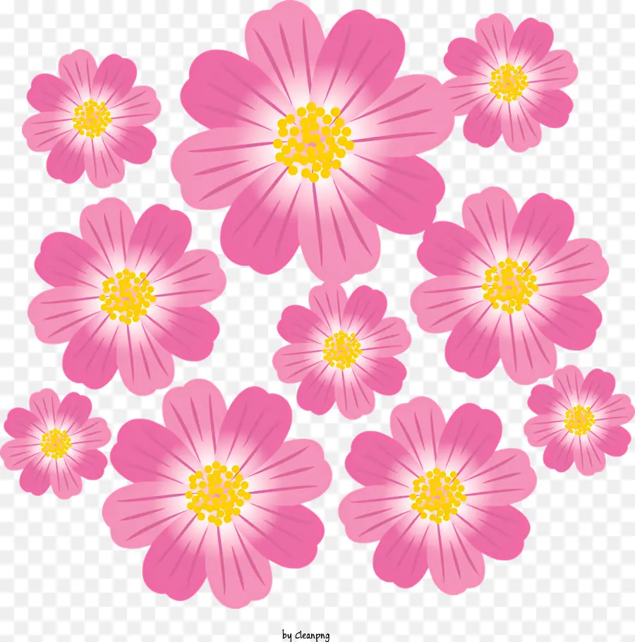Fleurs Roses，Arrangement Floral PNG