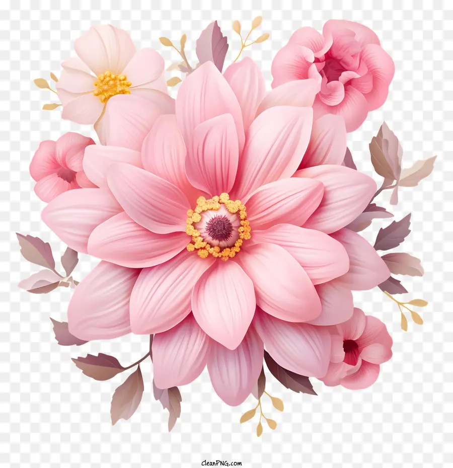 Fleur Rose Plate，Bouquet PNG