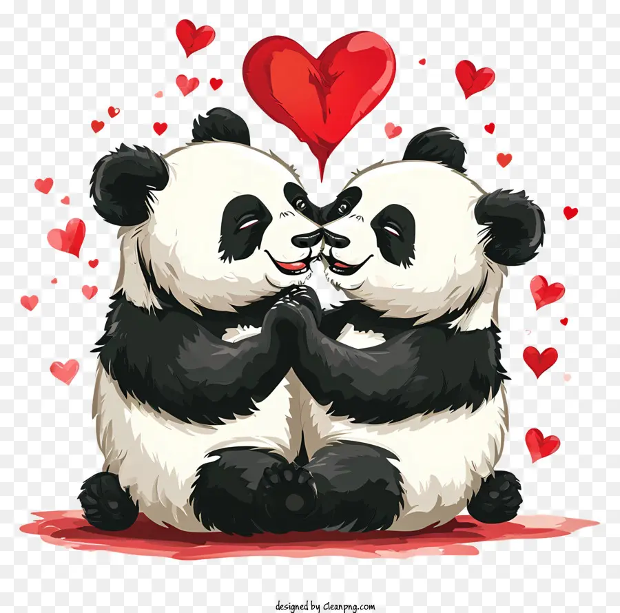 Panda Saint Valentin，Ours De Panda PNG