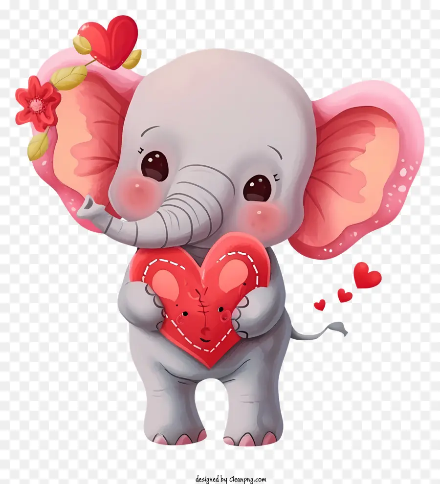 Icône D'éléphant De La Saint Valentin，éléphant De Dessin Animé PNG