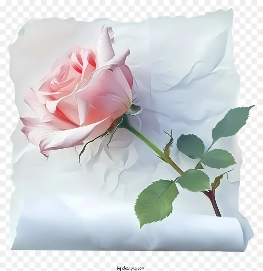 Rose Pastel Et Papier，Rose Rose PNG