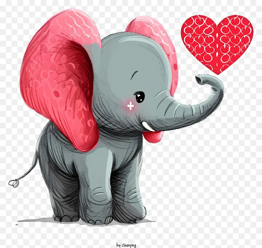 Elephant De La Saint Valentin Illustrer，L'éléphant PNG