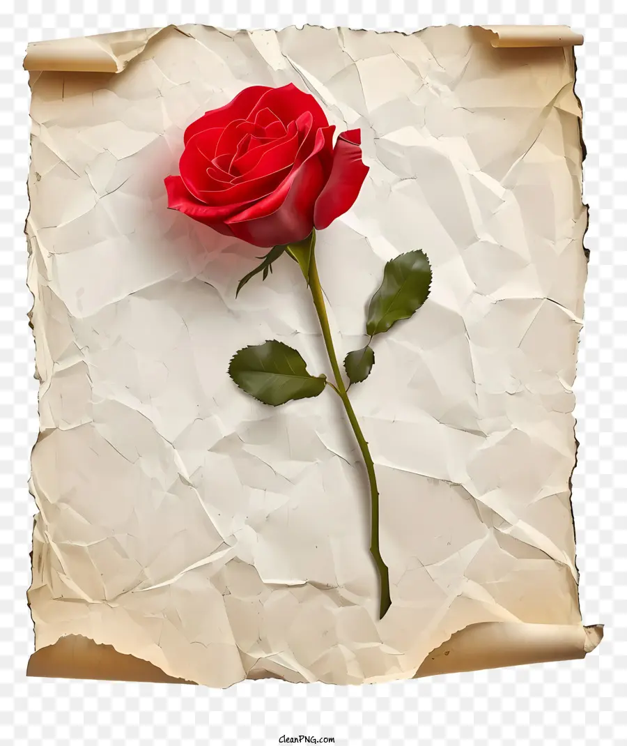 Icône De Rose Et De Papier，Rose Rouge PNG