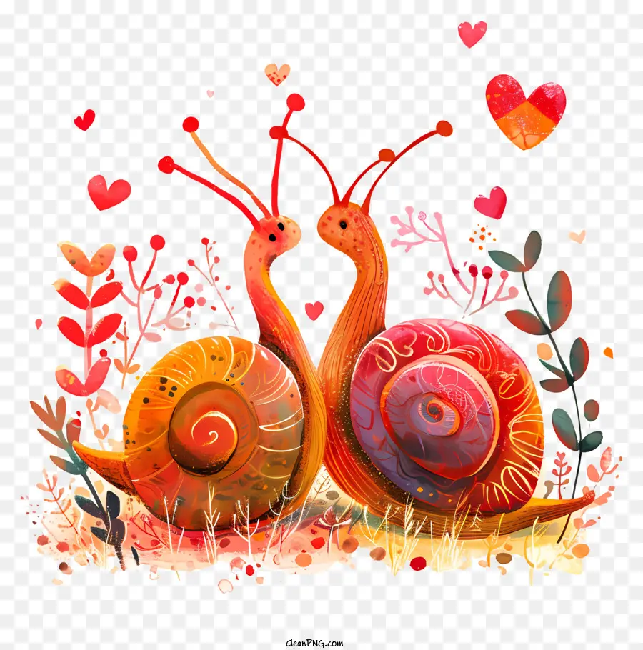 Escargots De La Saint Valentin，Les Escargots PNG