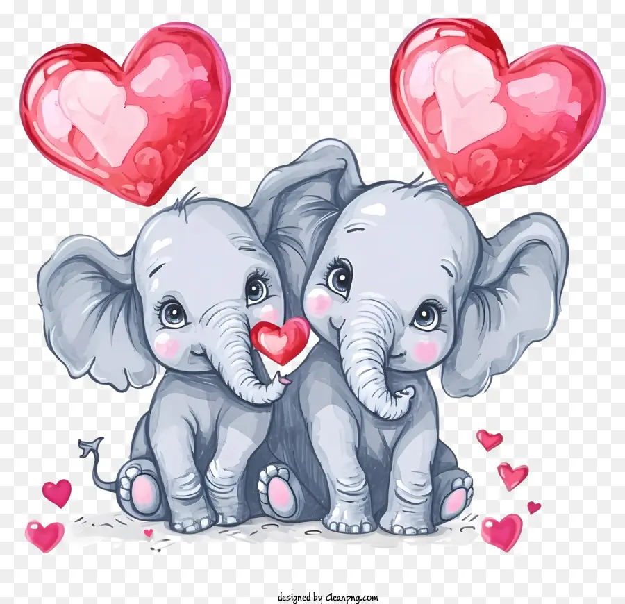 Icône D'éléphant De La Saint Valentin，Éléphants Mignons PNG