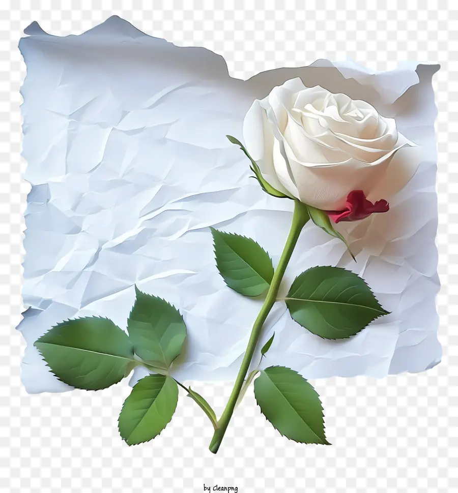 Rose Et Papier，Rose Blanche PNG