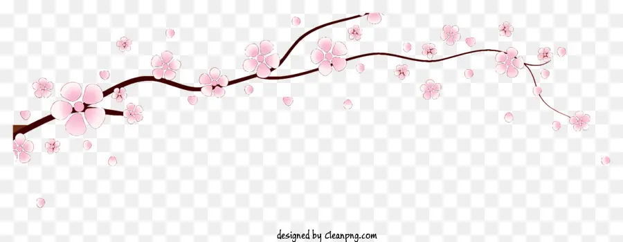 Bordure De Fleurs，Cerisier En Fleur PNG