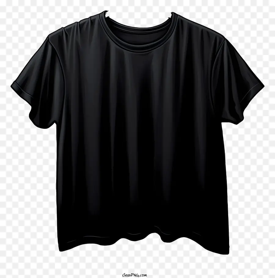 T Shirt Noir De Style Aquarelle Sur Le Cintre En Tissu，T Shirt Noir PNG