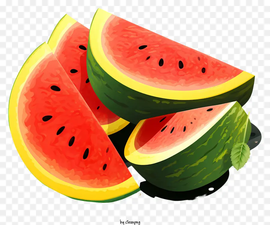 Plat De La Pastèque，Des Tranches De Melon D'eau PNG