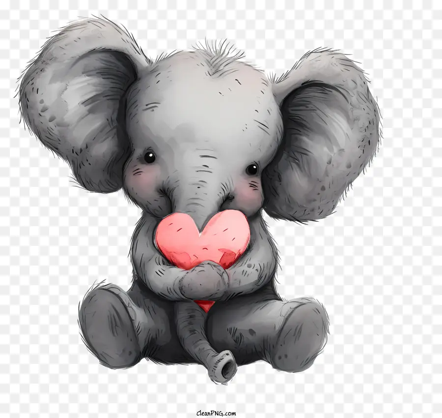 Dessins De Personnages Inventifs D'éléphant De La Saint Valentin，Éléphant Mignon PNG