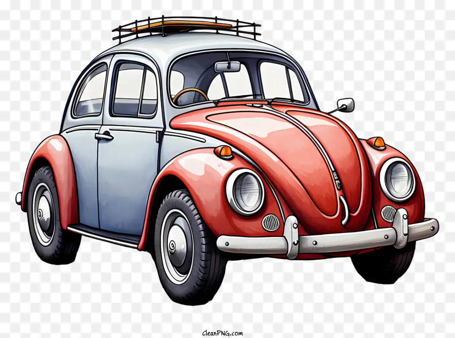 Voiture Rétro，Volkswagen Beetle Vintage PNG