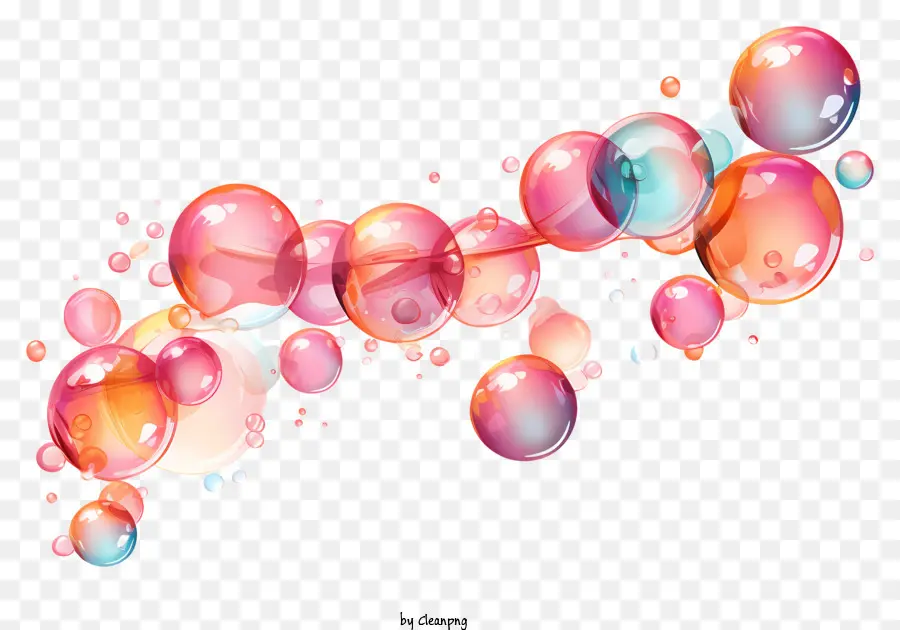 Peintures Multicolores Bulles De Savon，Bulles De Couleur PNG