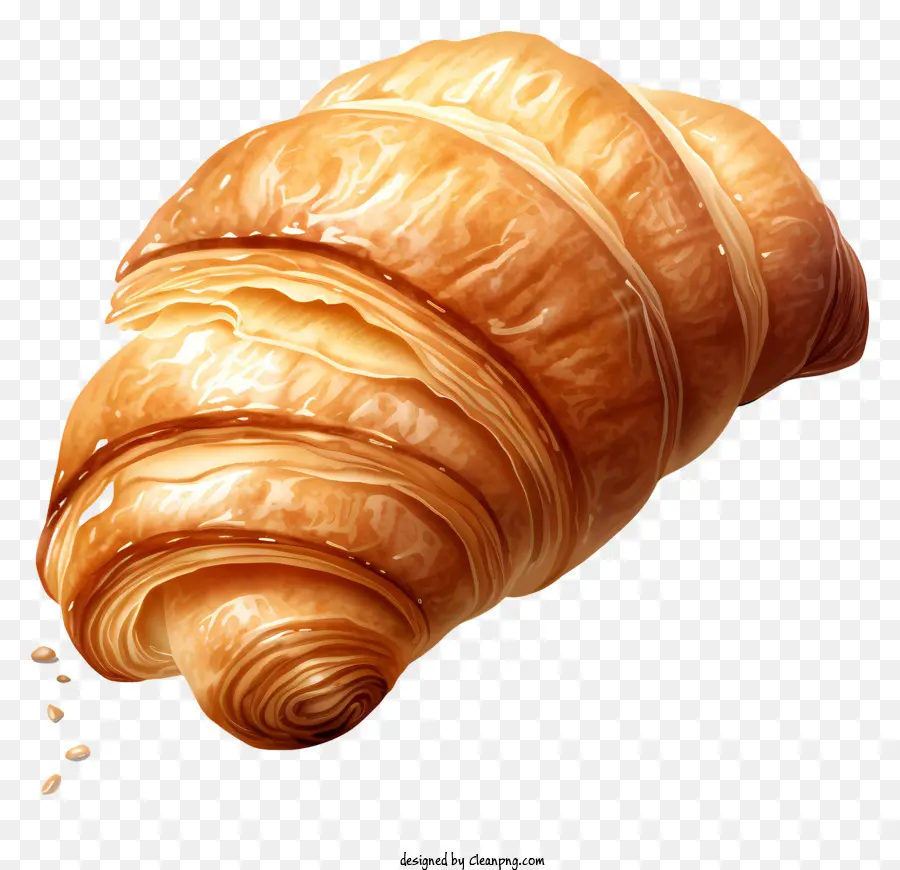 Sketch Style Croissant Français，Beignet PNG