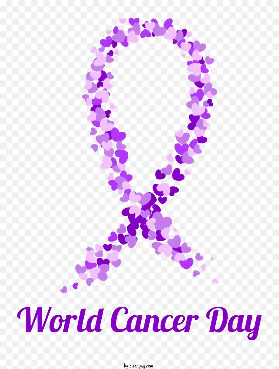 Journée Mondiale Du Cancer，Ruban Violet PNG