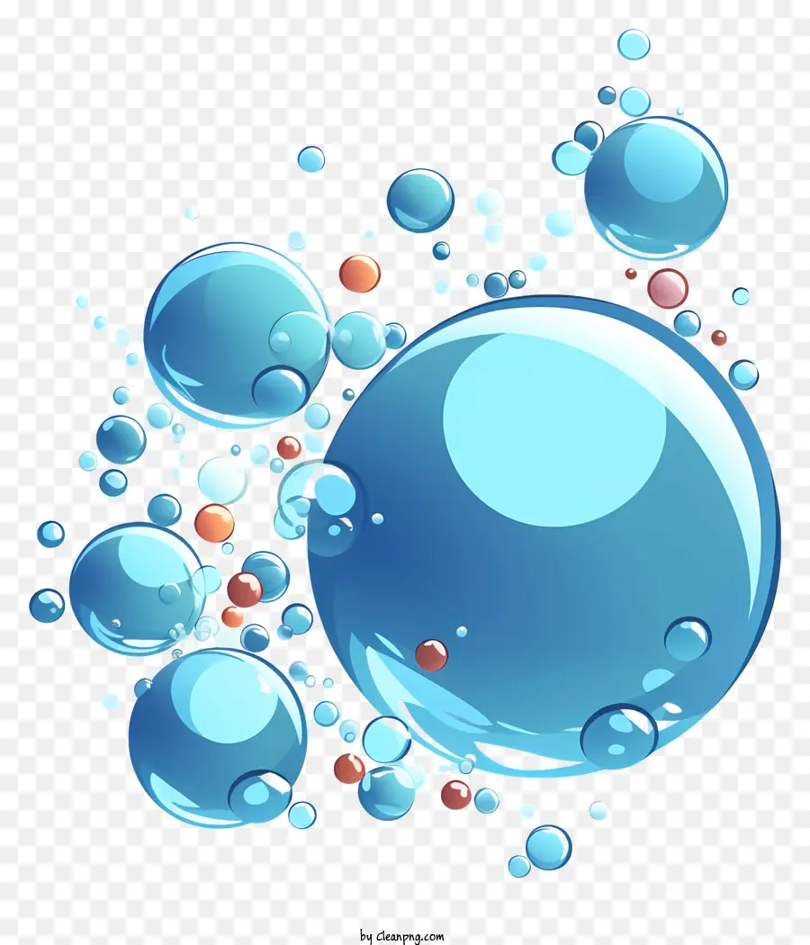 Bulles De Savon De Style Doodle，Orbe Bleu PNG