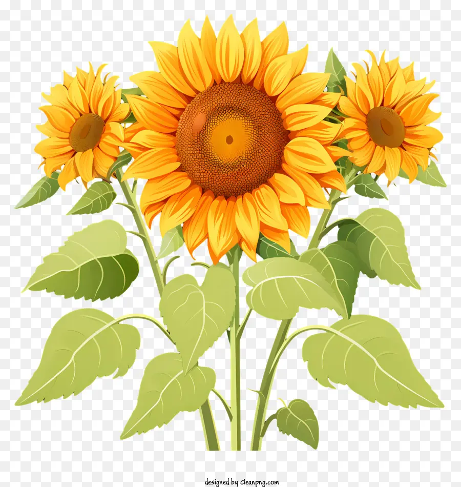Sketch Style Sunflower，Tournesols PNG