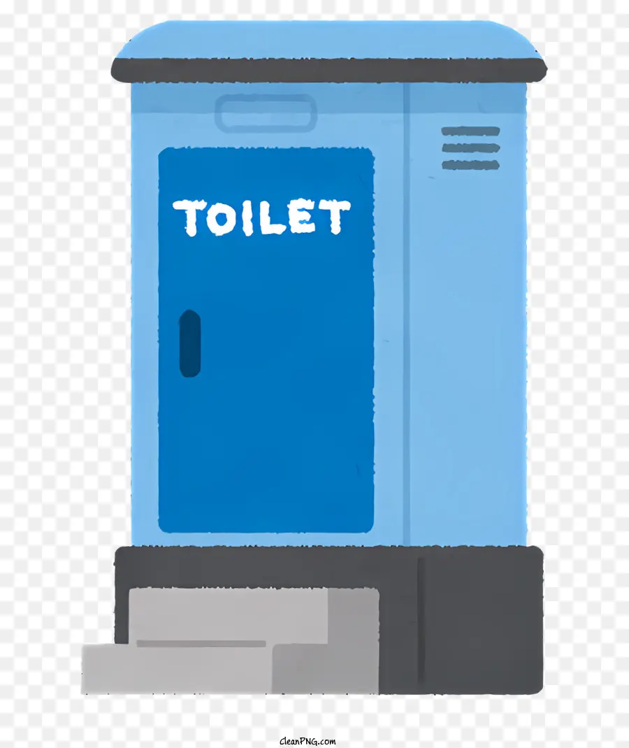 Toilettes Publiques Bleues，Toilettes En Béton PNG