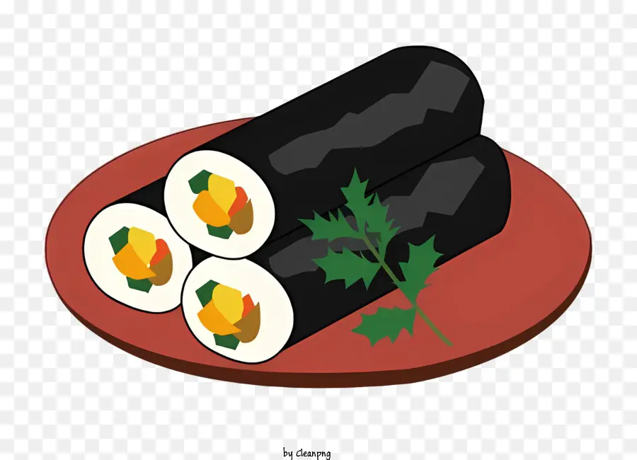 Les Rouleaux De Sushi，Rouleau De Riz PNG