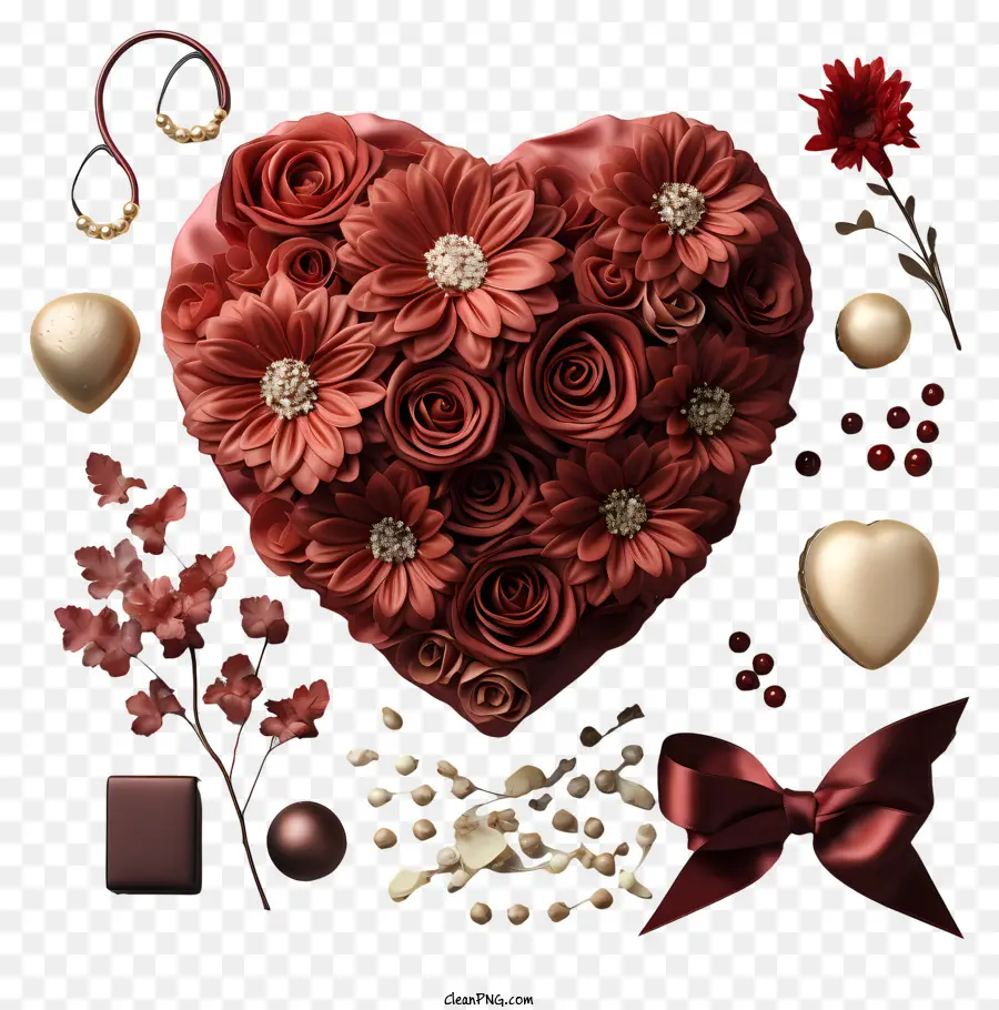 Le Jour De Valentines，Coeur Rouge PNG