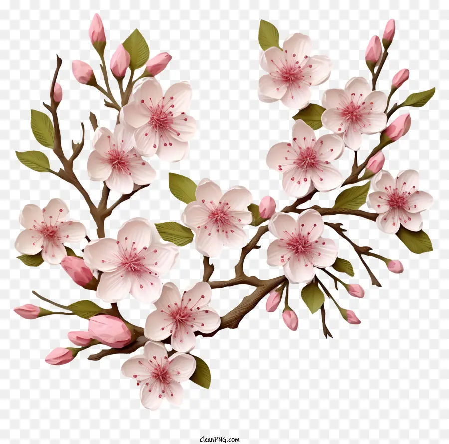Papier Vierge Avec Des Fleurs De Cerisier，Sakura Arbre PNG