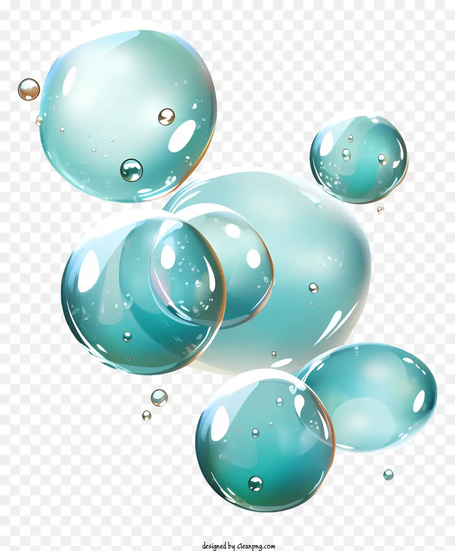 Bulles De Savon De Style Sketch，Bulles Bleues PNG