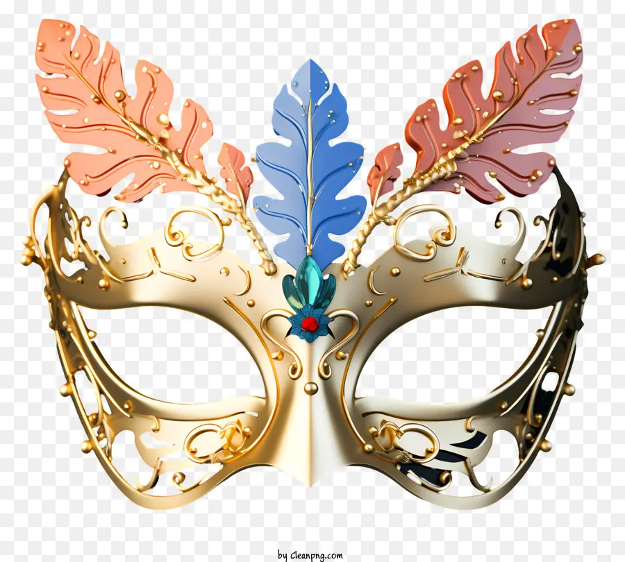 Masque De Mascarade De Style Réaliste，Masque D'or PNG
