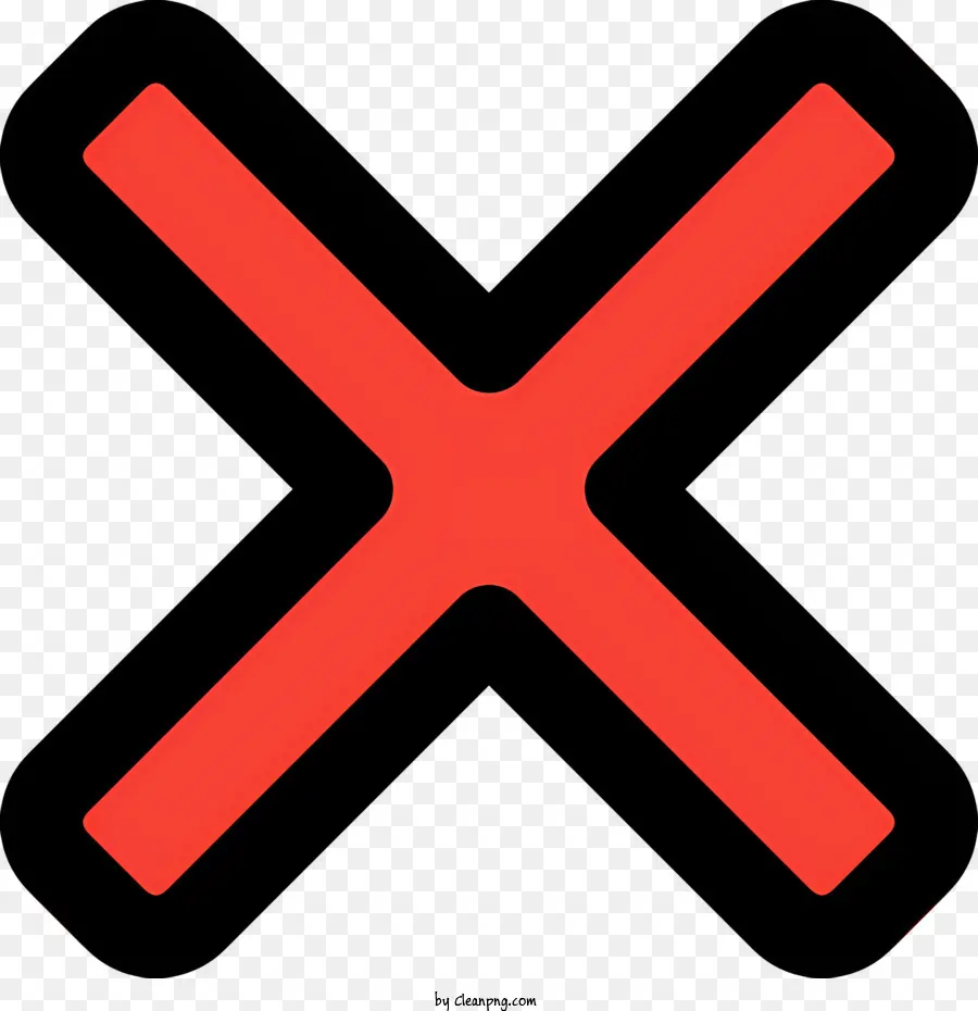X Rouge，Signe De La Croix Rouge PNG