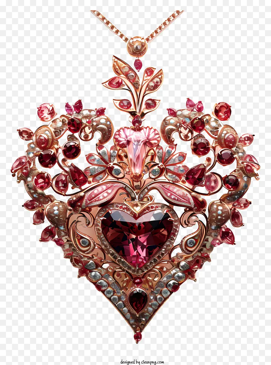 Bijoux De La Saint Valentin，Pendentif Coeur PNG